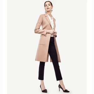 Ann Taylor Twill Duster Belted Long Coat Trench Coat Style